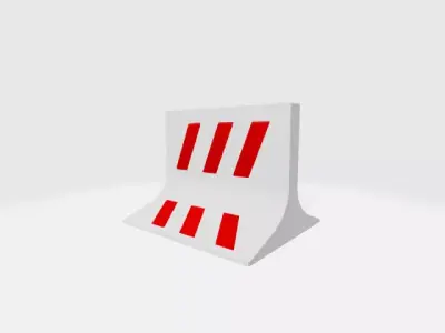 Separateur en beton Free 3D model