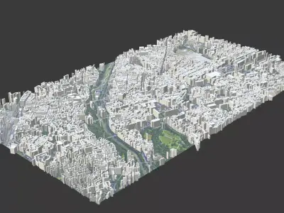 Munich City Low-poly 3D model