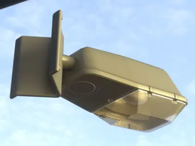 Street Light -2- Wall Version Low-poly 3D model