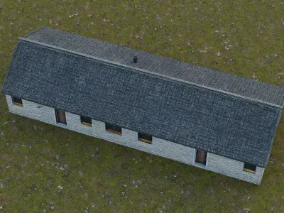 Traditional Chinese Rural House Low-poly 3D model