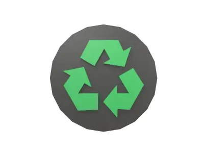 Recycle Symbols v4 001 Low-poly 3D model