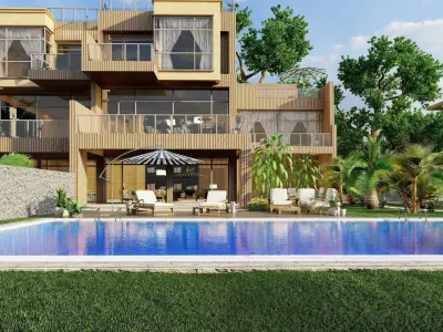 Beautiful villa with swimming pool 3D model