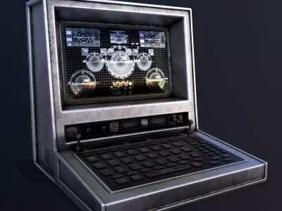 Sci-Fi Computer  Low-poly 3D model