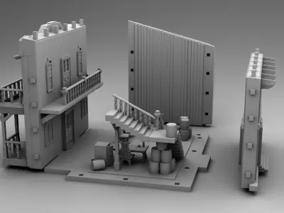 Wild west bank 3D print model