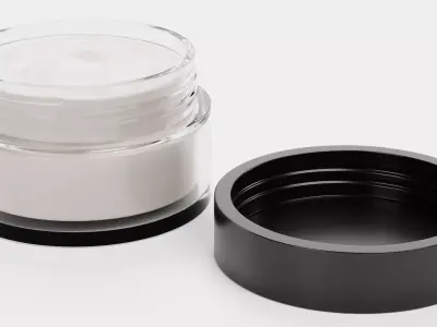 Face Cream V1 - Glass Skincare Cosmetic Jar Concept Packaging 3D model