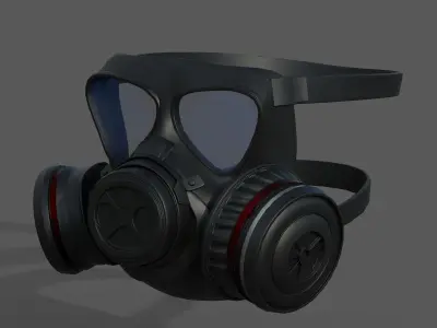 gas mask helmet scifi Low-poly 3D model
