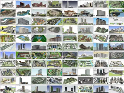Collection 100 Sketchup diverse models 3D Model Pack