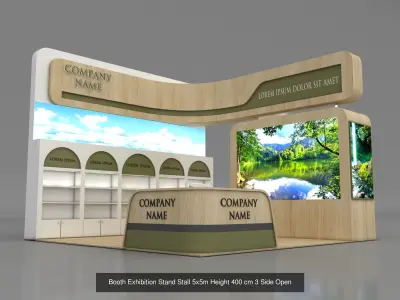 5 Exhibition Stand Stall Booth 3D model 3D Model Collection 3D Model Pack purchase