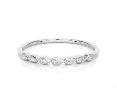 Light Minimalist Diamond Ring 3D print model