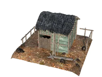 Horse House 3D Low-poly 3D model