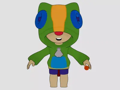 leon from brawl stars 3D model