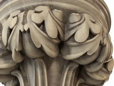 Gothic pilaster 3D model