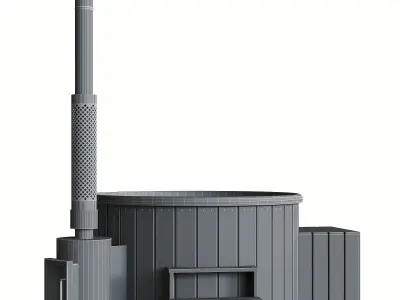 Bath tub font 3D model