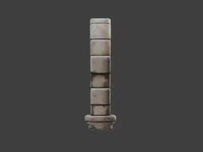 Stone Arch Window Low-poly 3D model
