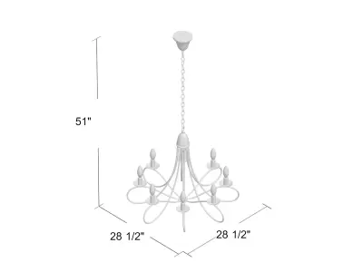 Chandeliers chandelier with four lights 3D model