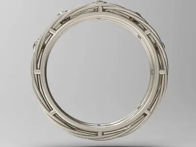 A set of four rope rings 3D print model