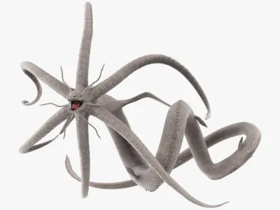  Fantastic Deep Sea Monster with Curved Body White 