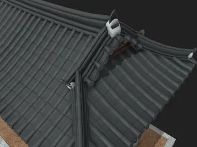 Korean Traditional Hanok WatchTower Low-poly 3D model