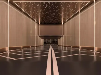 Entrance-Exit to the underground parking 3D model