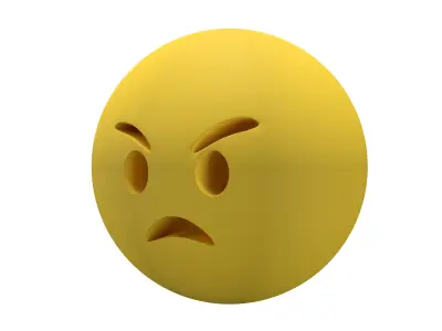 Angry Face V2 Pack Vol 1 Low-poly 3D model