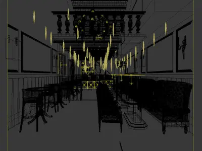 Business Restaurant - Coffee - Banquet  88 3D model