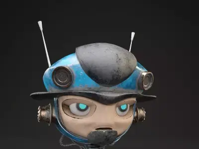 Mini Robot Head 3D model