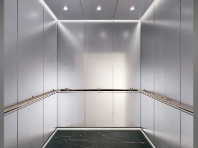 Elevator with interior 2   3D model