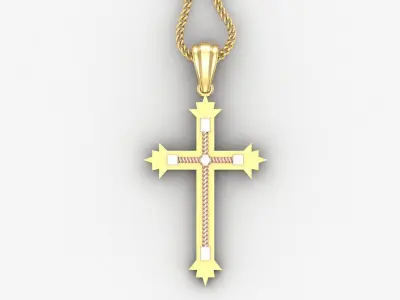 Cross Light Gold 4CP070 3DM STL 3D model
