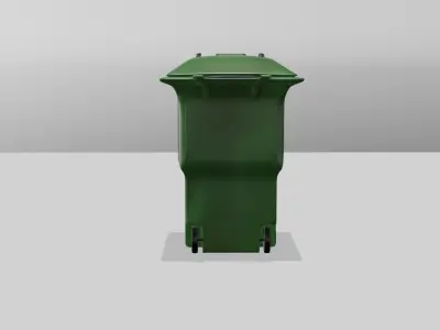 Plastic trash can 3D model