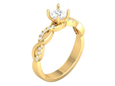 Women Ring  Render 3dm STL OBJ FBX Details 3D print model 36