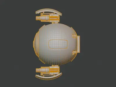 SCI FI DRONE SF-45080 Game Ready Low-poly 3D model