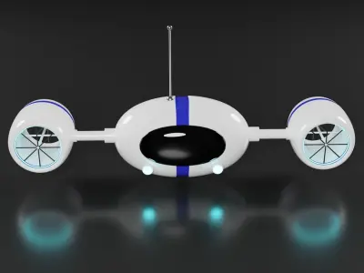 Drone Flying robot  3D model Low-poly 3D model