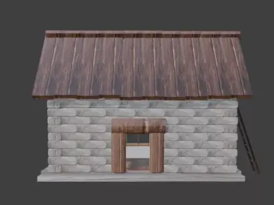 Small Rustic Summer Hut  Texture
