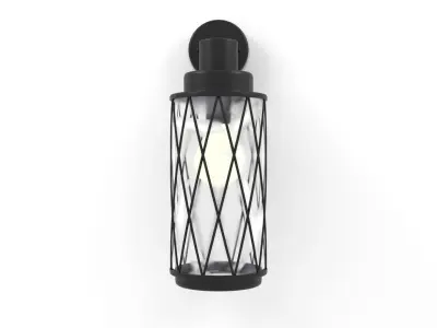 Wall Lantern with Smoky Glass - 3ds Max 3D model