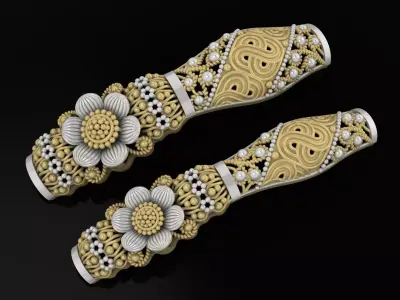 NEW 24 INDIAN BANGLES COMPLETE LOT 3D print model