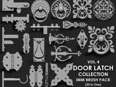 Door Latch IMM Brush Pack 20 in One vol 4 3D model
