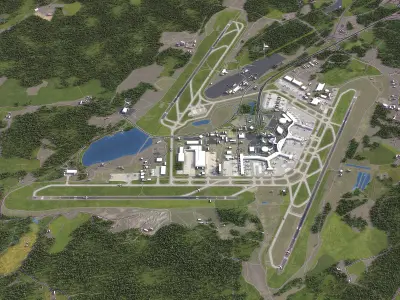 Stockholm Arlanda Airport Low-poly 3D model