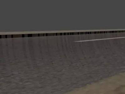 Road 3d Model with water Free 3D model