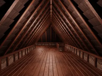 Old Medieval House Building 4K Textures GameReady 192 Low-poly 3D model