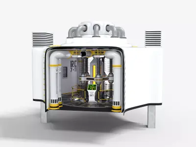 Nuclear Reactor Sci-Fi Low-poly 3D model