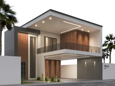 Villa house design duplex 104 3D model