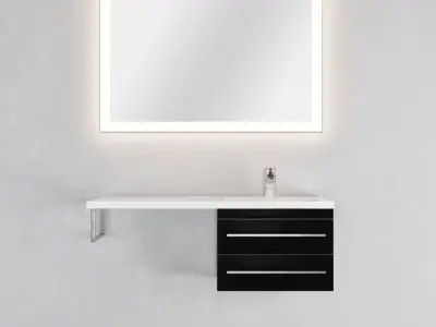 Furniture set Verona 120 LR floor and hanging 3D model