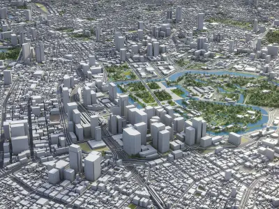 Tokyo Low-poly 3D model