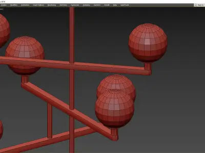 GAMBIT CHANDELIER Low-poly 3D model