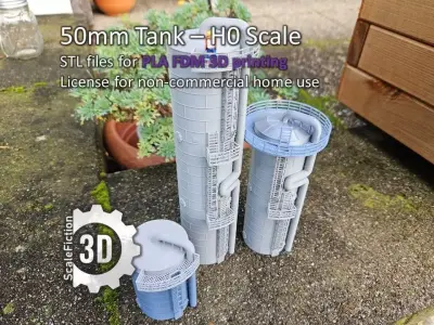 H0 - Modular Chemical Tank 50 mm 3D print model