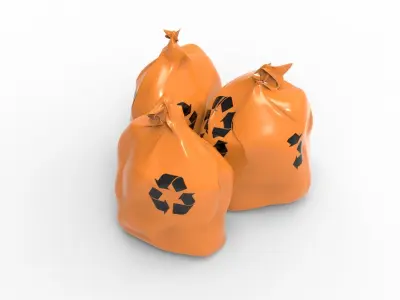 RUBBISH ORANGE 3D model