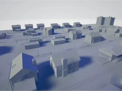 Residential House District Area - 3D Model 3D model