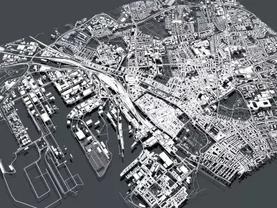 Cityscape Malmo Sweden 3D model