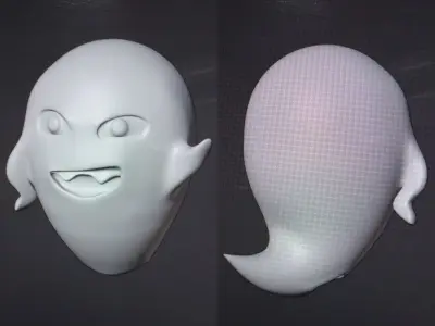 Lamp cover ghosts 3D print model