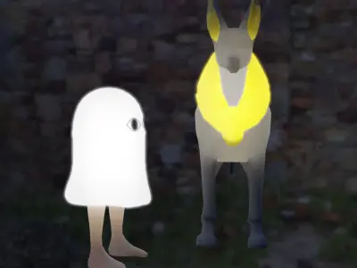 Indirect lighting of Mejed and Anubis 3D model